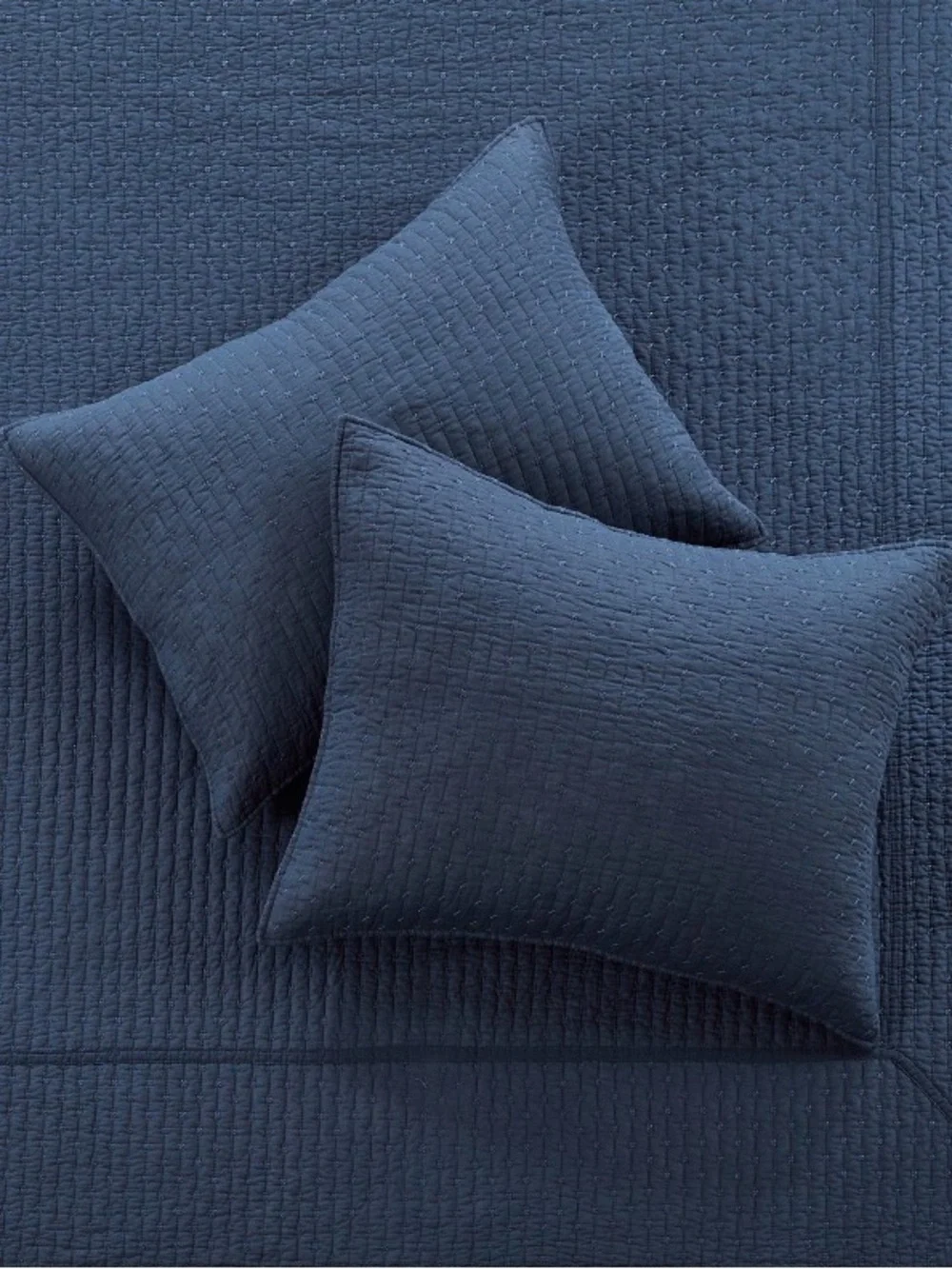 Levtex Home Cross Stitch Navy 3-Pc. Bedspread Set, Full  100x104